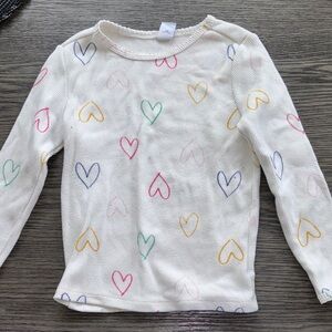 Colorful Heart Pattern Kids Top
